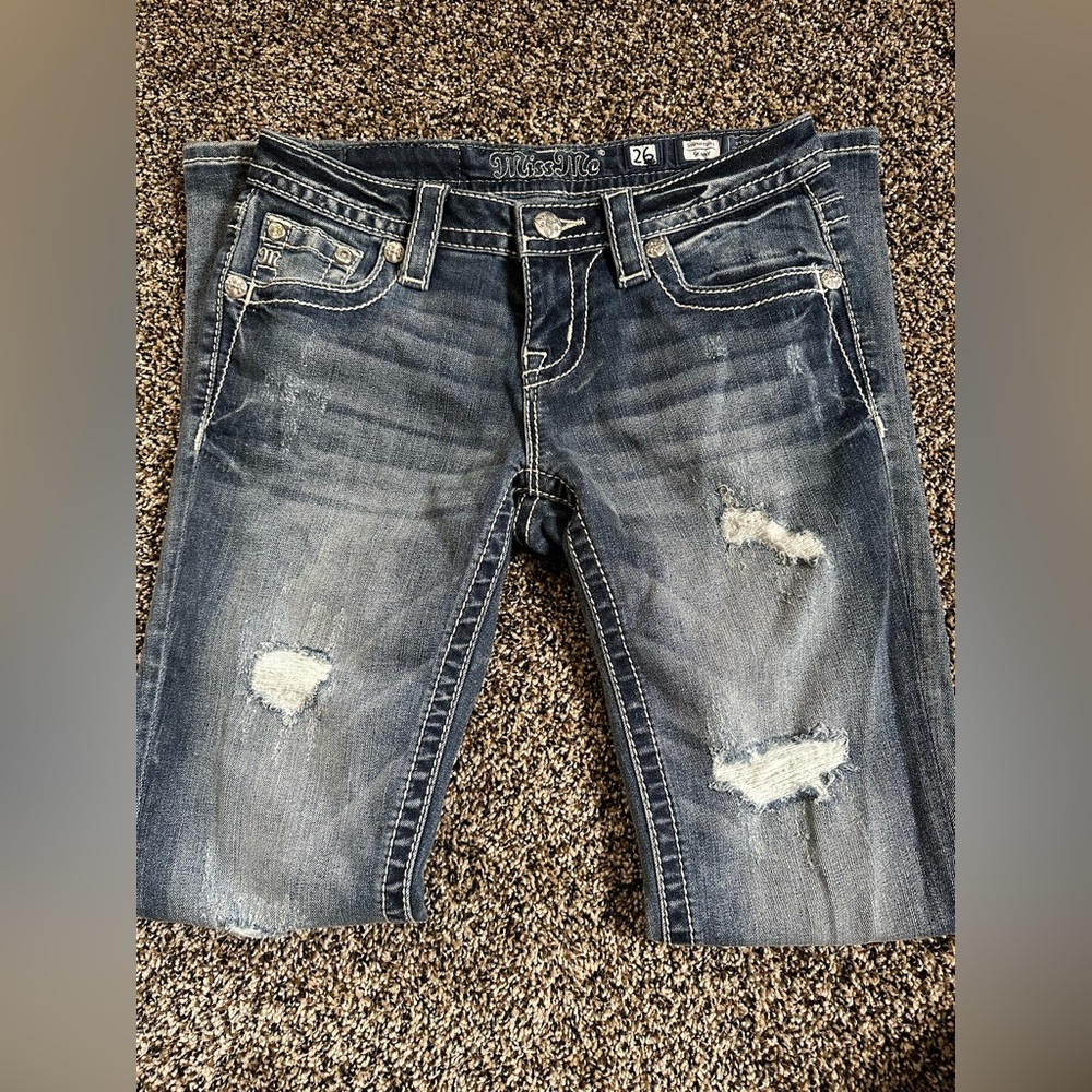 Distressed Denim Shorts